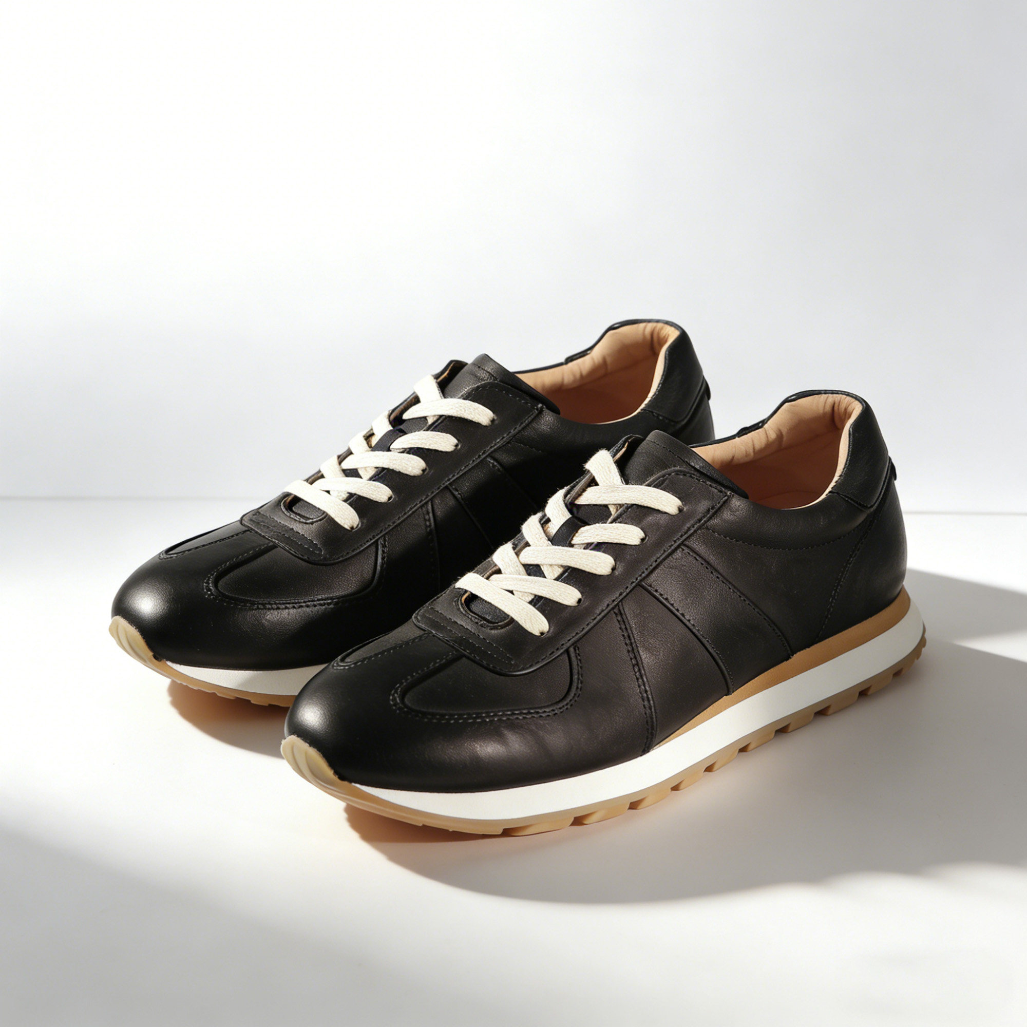 TBOF【城市户外】马皮系带运动休闲慢跑鞋复古厚底百搭德训阿甘鞋主图