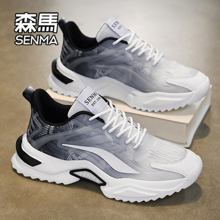 森马鞋子男鞋夏季2026新款网红爆款休闲跑步增高运动厚底老爹鞋W