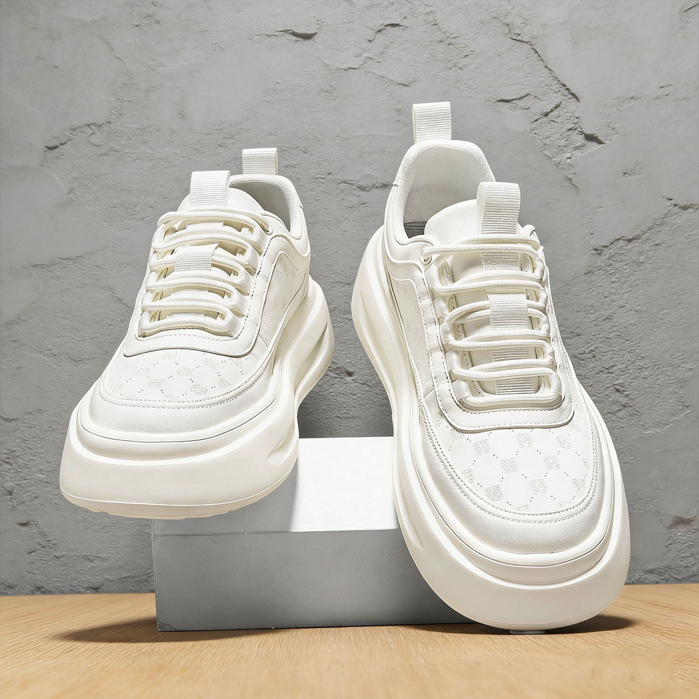 2026新款夏季鞋子男潮鞋百搭男士板鞋增高厚底简约日常小白鞋男款主图