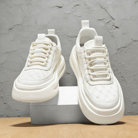 2026新款夏季鞋子男潮鞋百搭男士板鞋增高厚底简约日常小白鞋男款