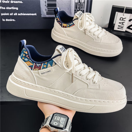 潮牌高级感男鞋春季运动学生小白板鞋休闲增高巨好看百搭面包潮鞋