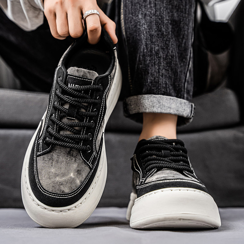 男鞋2026新款春季青少年运动厚底韩版潮流高级感休闲百搭增高板鞋主图