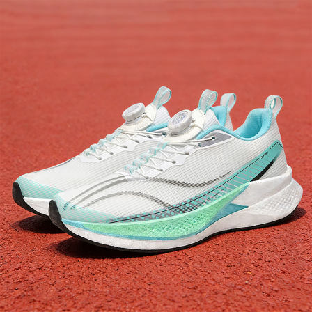 青少年运动鞋轻盈减震初中生男童免系带防滑网面透气跑步鞋无碳板