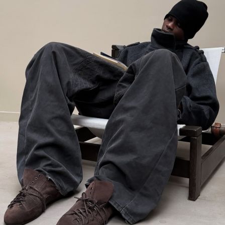 No faith studios 异形解构麂皮平底足球德训头层牛皮复古运动鞋