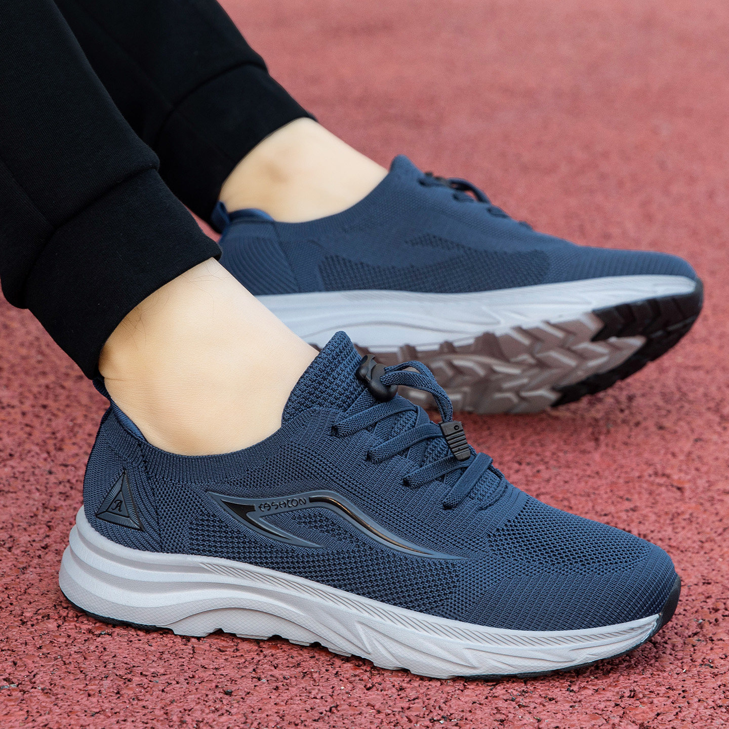 张凯丽男士运动鞋夏季透气爸爸鞋中老年舒适不累脚大码老人健步鞋主图