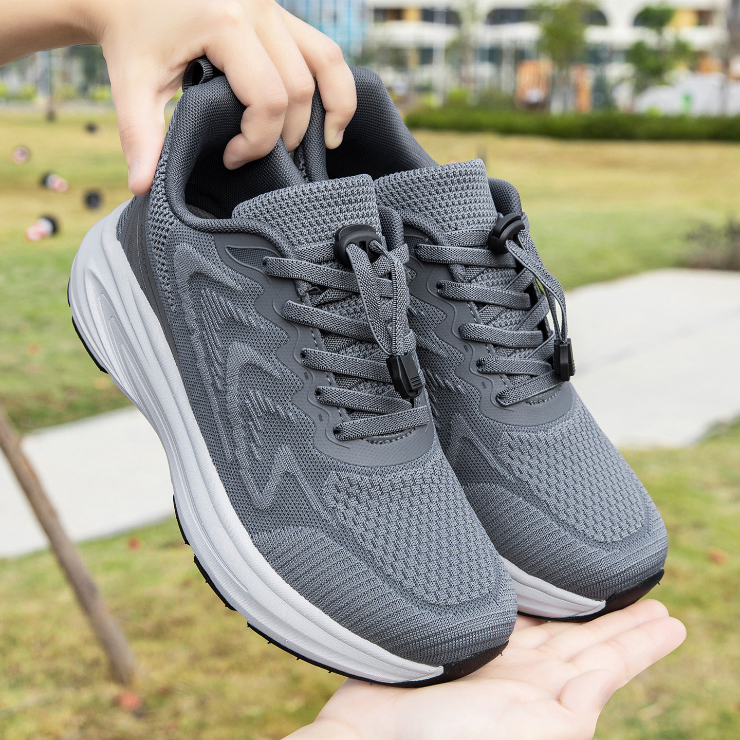 张凯丽老人鞋男2026新款夏季网面透气爸爸鞋中老年舒适休闲运动鞋主图