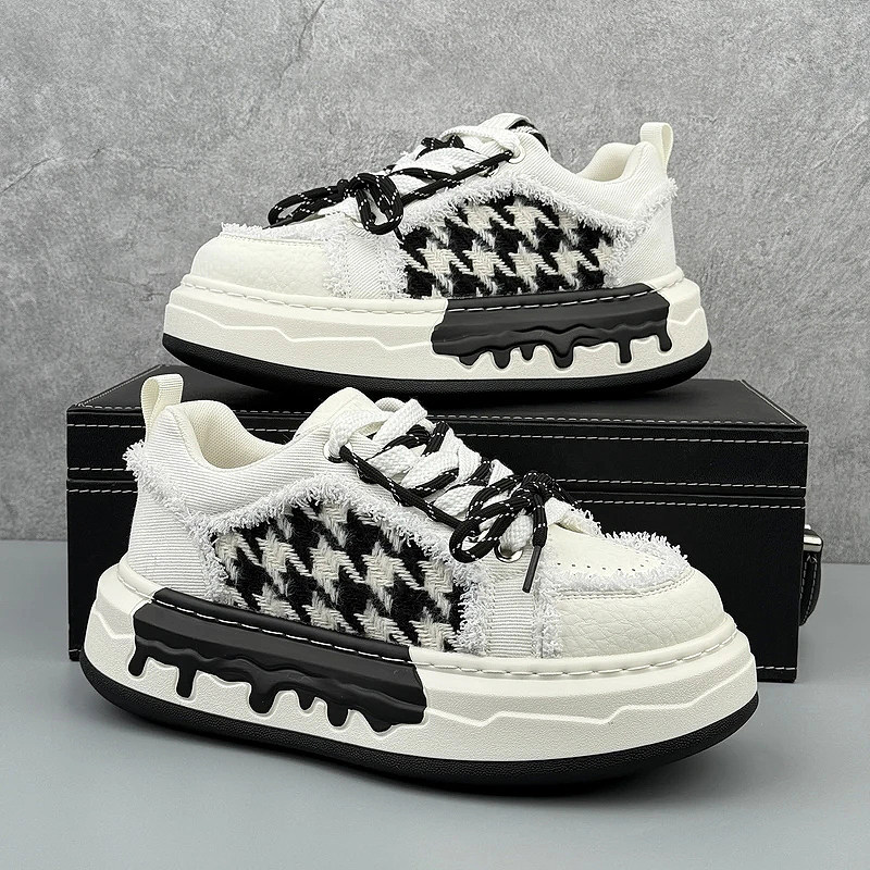 欧洲站男鞋2026春季新款潮牌高级感运动休闲帆布小白板鞋百搭潮鞋主图