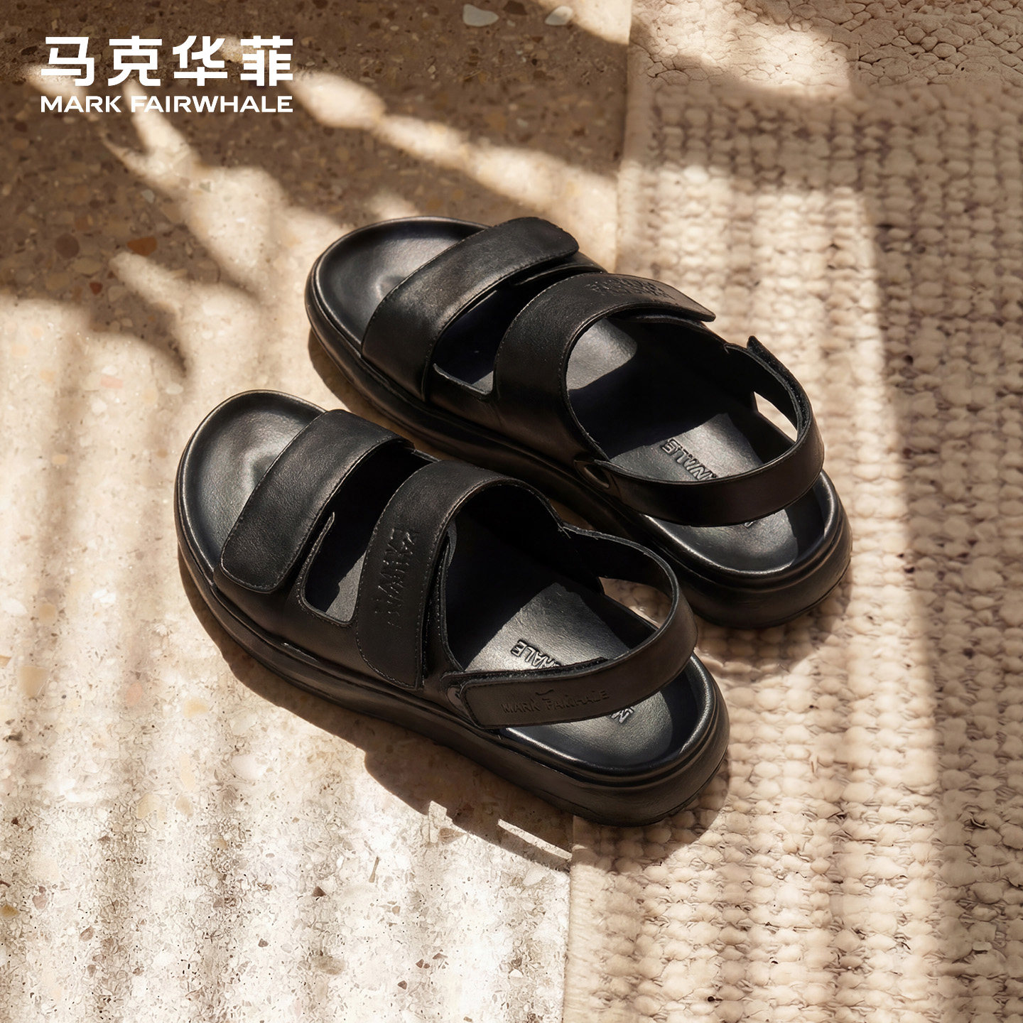 马克华菲凉鞋男款2026新款夏季男士沙滩鞋透气防滑凉拖鞋鞋真皮男鞋主图