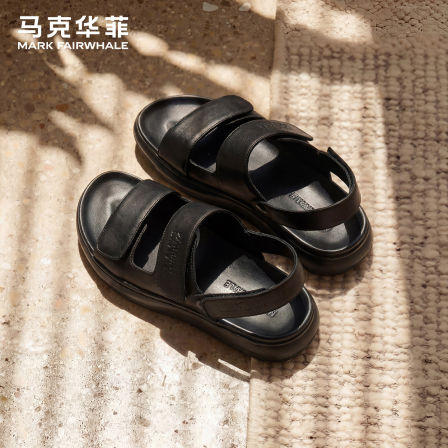 马克华菲凉鞋男款2026新款夏季男士沙滩鞋透气防滑凉拖鞋鞋真皮男鞋