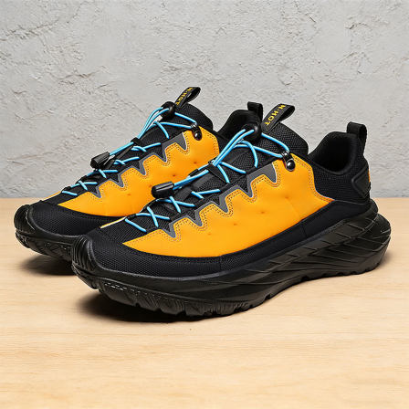 夏透气男款鞋子青少年户外运动潮鞋免系带耐磨厚底徒步防滑登山鞋