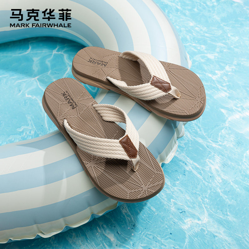 马克华菲人字拖拖鞋男款2026新款夏季防滑耐磨夹脚男士沙滩凉鞋男主图
