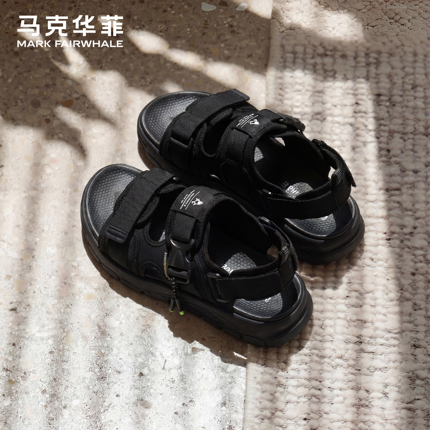 马克华菲凉鞋男士2026夏季新款外穿开车透气凉拖鞋防滑软底沙滩鞋主图