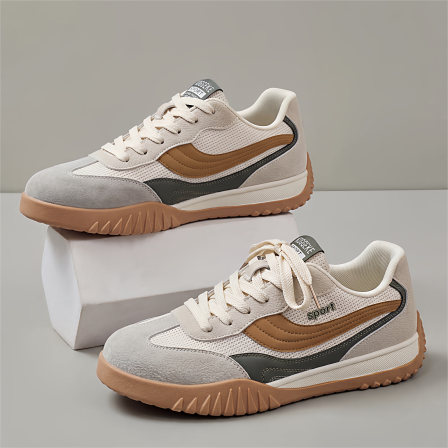 德训鞋男款2026新款夏季爆款透气网面休闲鞋厚底轻便男士运动板鞋