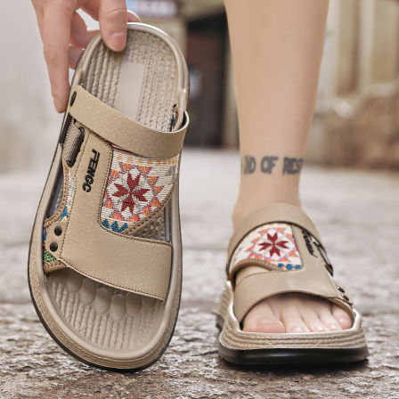 凉鞋男款夏季外穿防滑耐磨凉拖男士户外开车两用运动休闲沙滩拖鞋