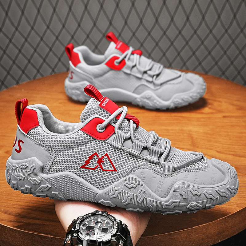 劳保男鞋2026夏季透气网面运动休闲工地干活上班防滑耐磨工作潮鞋主图