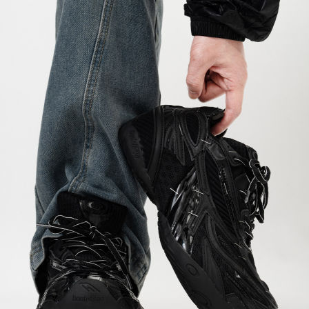 巴黎黑武士钉书机老爹鞋男女潮牌小众复古厚底增高休闲运动赛车鞋