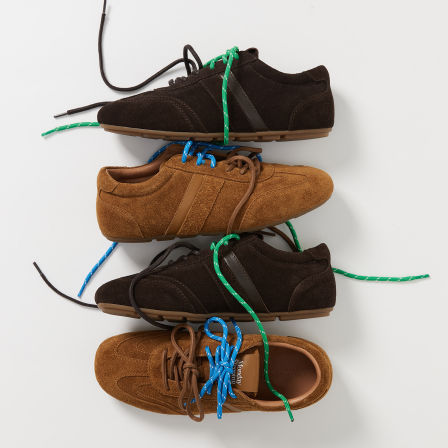 MondaySleepingClub云梦轻盈反绒牛皮复古薄底德训鞋