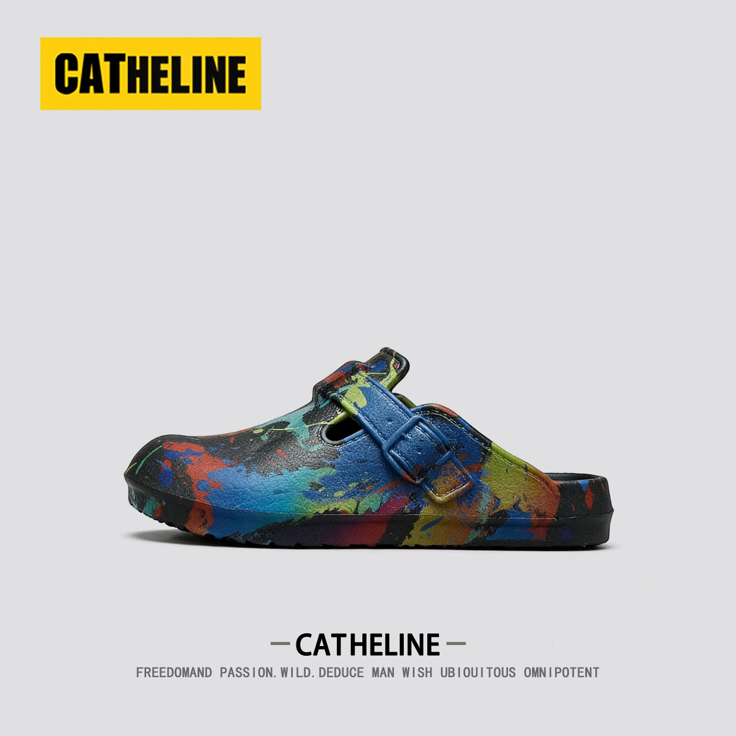 [个性潮款]美国CAT.HELINE涉水包头拖鞋男士夏季新款外穿运动凉拖主图