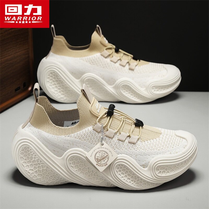 回力男鞋2026新款春夏飞织网面透气运动鞋男士跑步软底袜子椰子鞋主图