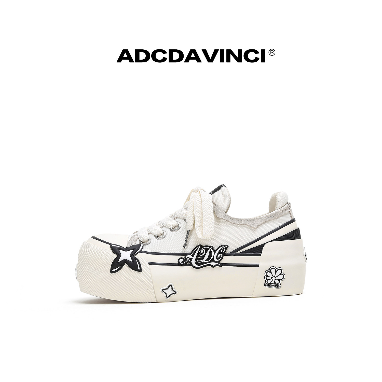 ADC达芬奇 小枕头系列 厚底硫化帆布鞋女 增高5.5cm防磨脚设计鞋主图