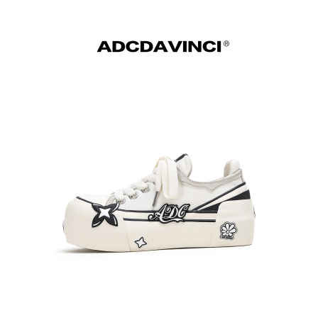 ADC达芬奇 小枕头系列 厚底硫化帆布鞋女 增高5.5cm防磨脚设计鞋