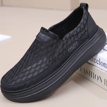 老北京休闲网面布鞋男大镂空网眼透气男鞋日常百搭懒人不闷脚网鞋