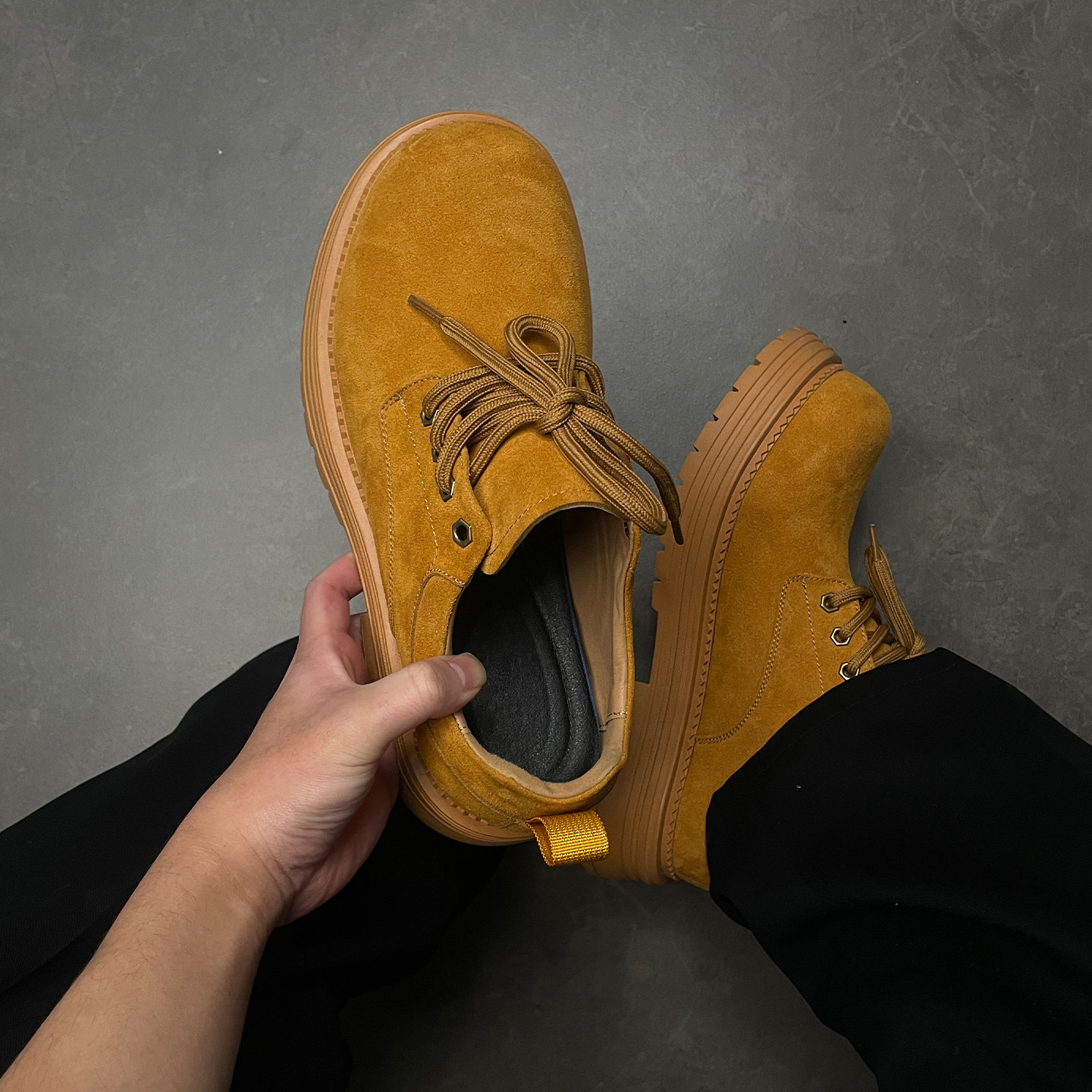 男士米奇翻毛德比鞋低帮马丁靴复古厚底增高大头鞋休闲磨砂皮鞋主图