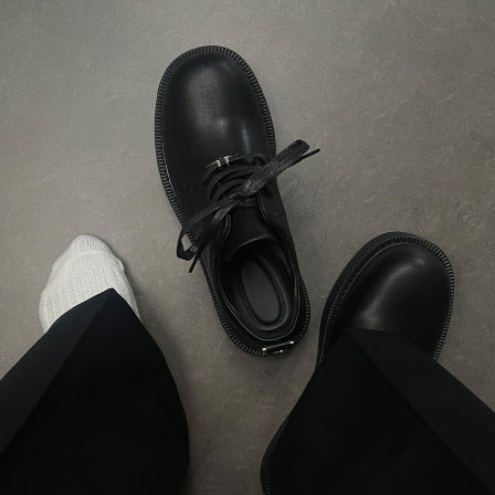 cleanfit米奇德比鞋男士大头皮鞋通勤厚底增高黑色结婚新郎伴郎鞋