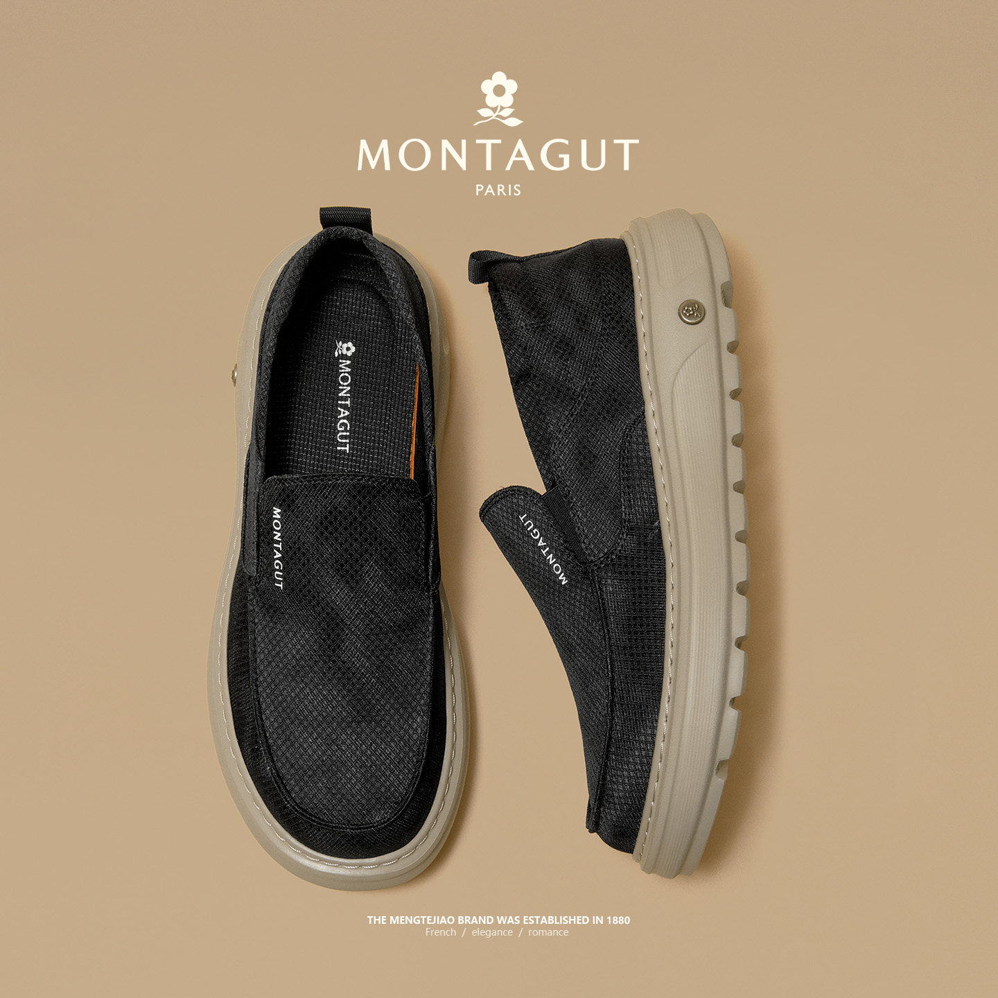 梦特娇帆布鞋男款春夏季休闲一脚蹬懒人鞋软底透气低帮老北京布鞋主图