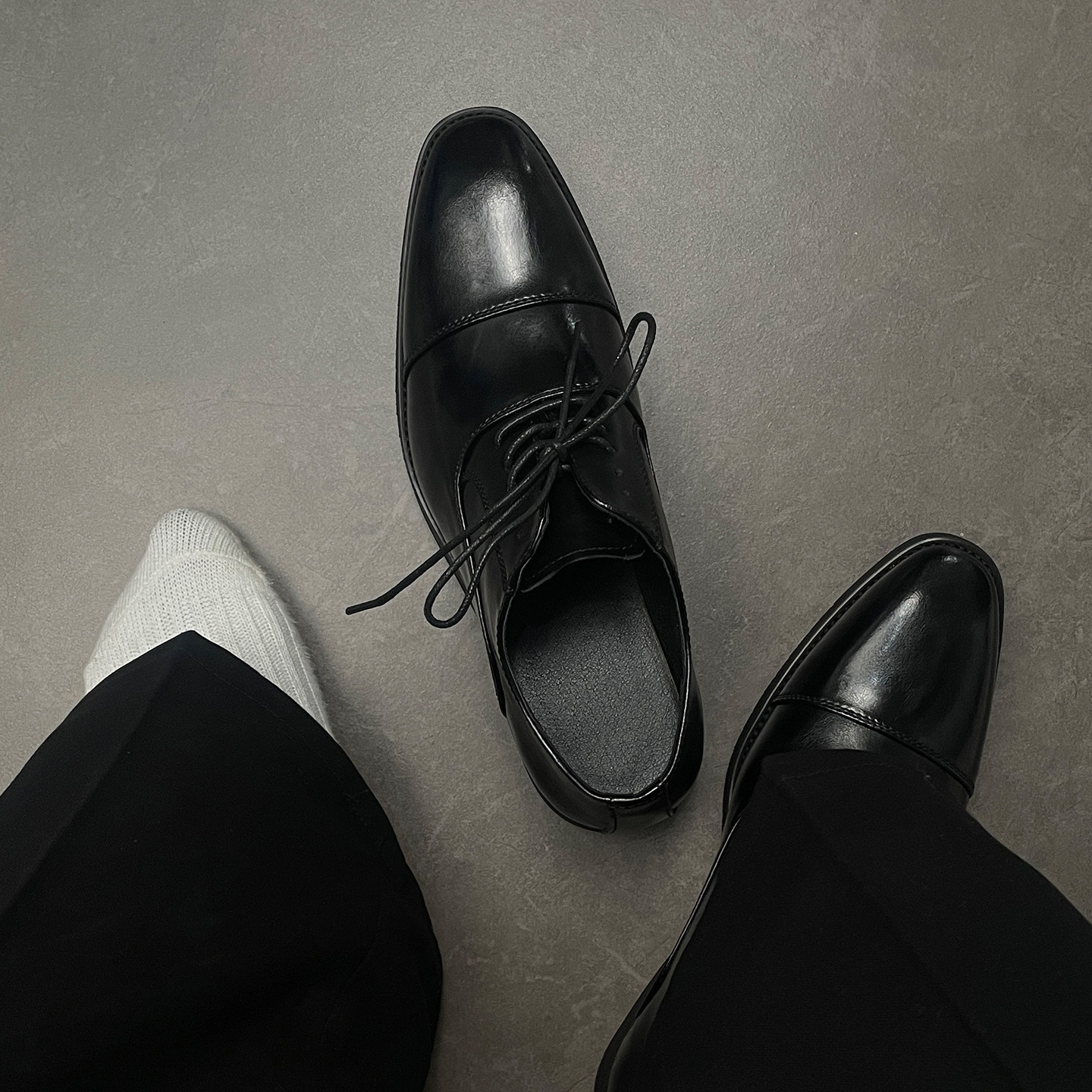 三接头牛津鞋男黑色厚底增高新郎伴郎结婚鞋英伦正装商务通勤皮鞋主图