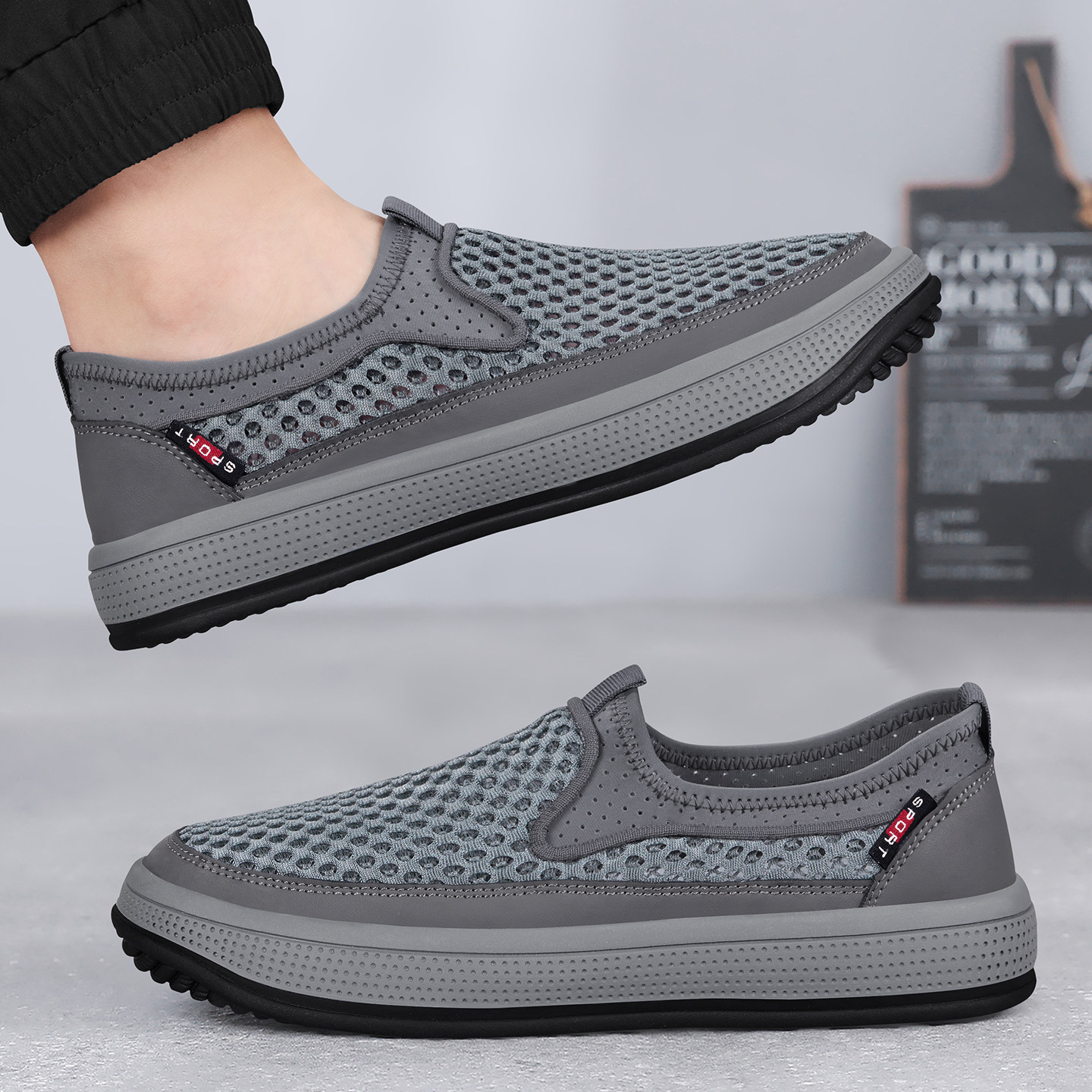 老北京布鞋男夏季新款防滑透气网面男网鞋正品休闲中老年爸爸鞋子主图