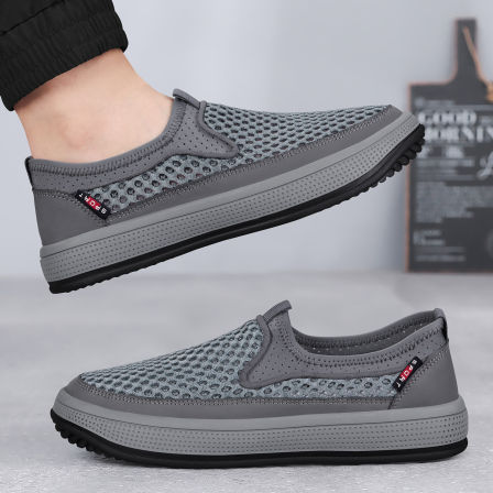老北京布鞋男夏季新款防滑透气网面男网鞋正品休闲中老年爸爸鞋子