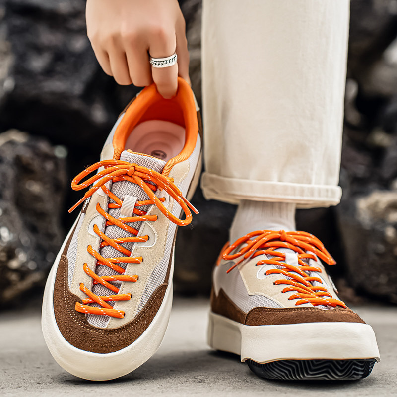 男鞋2026春季新款潮牌高级感网面透气运动青少年休闲板鞋百搭潮鞋主图