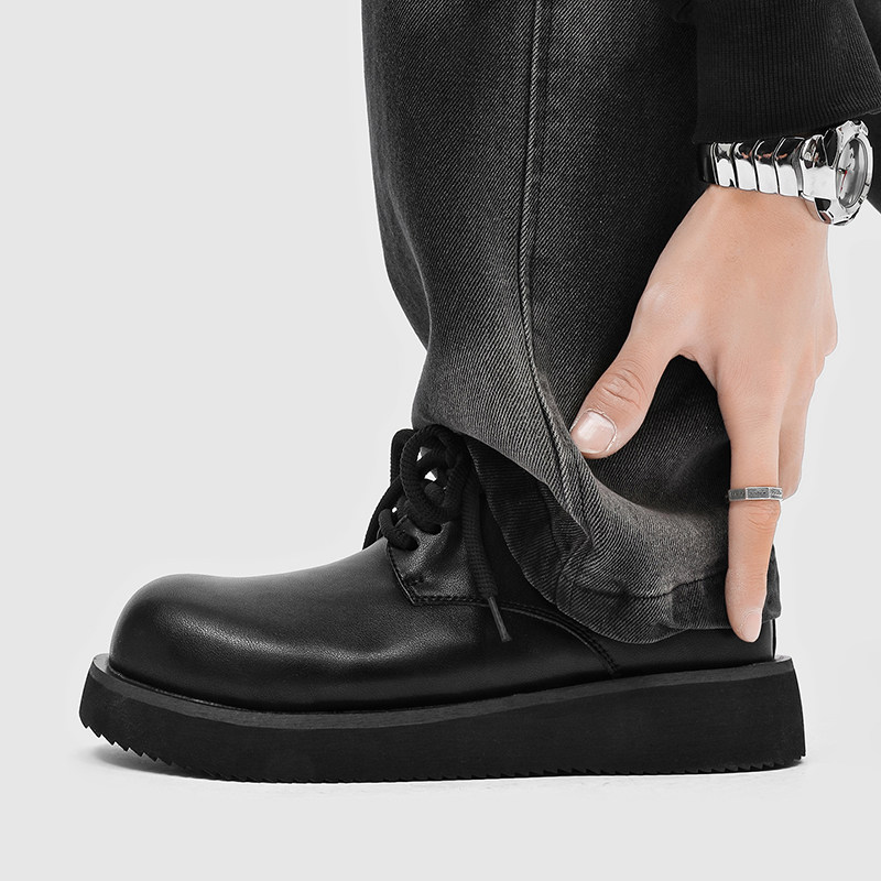 德比鞋男2026新款圆头工装大头厚底增高通勤休闲皮鞋结婚新郎男鞋主图