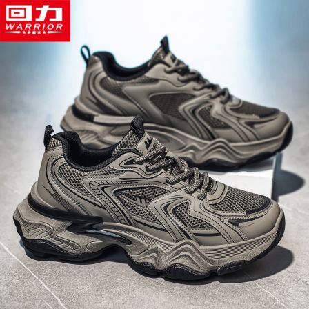 回力老爹男鞋2026新款夏季透气网面爆款复古户外徒步运动增高潮鞋