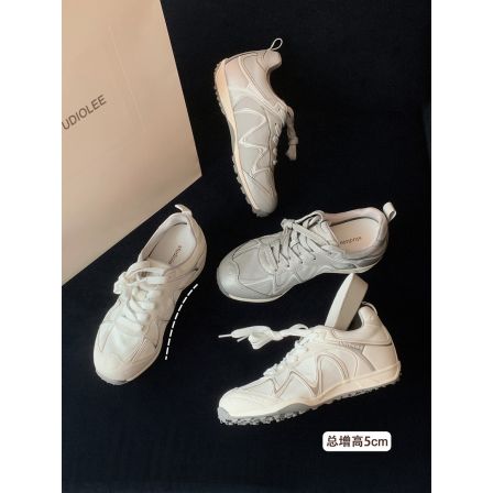 葡萄妈studiolee 圆头系带夏季百搭时尚休闲鞋