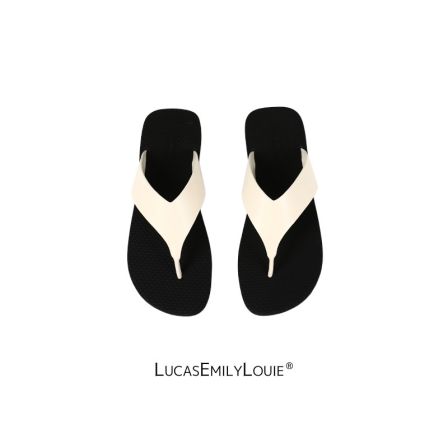 LucasEmilyLouie经典皮质平底沙滩夹脚人字拖鞋260038