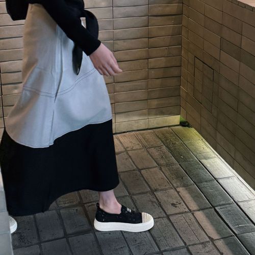 小发喵「蕾丝编织渔夫鞋｜通透慵懒潮酷厚底透气一脚蹬」777主图