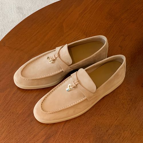 【發發Studio】轻奢老钱风LP乐福鞋女平底懒人一脚蹬百搭软底通勤单主图