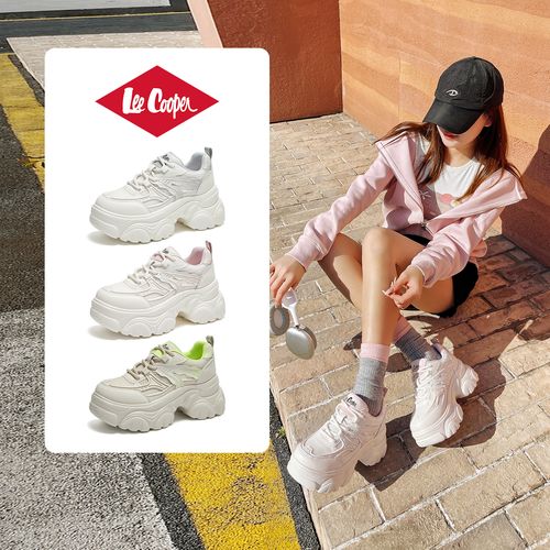 LEE COOPER厚底潮流透气老爹鞋女款2026春夏新款跑步潮流休闲鞋主图