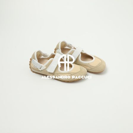 AP洛哥61012XA【运动玛丽珍】胎牛绒拼接魔术贴平底复古时尚休闲鞋