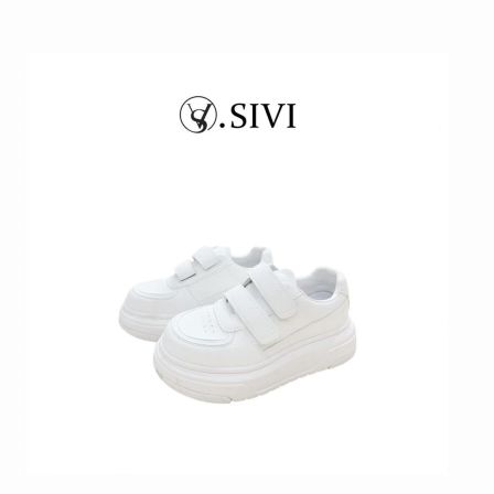 熙薇【云感魔贴】2026春季新款厚底魔术贴小白鞋M2557