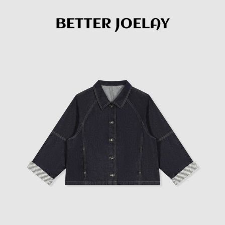 BETTER JOELAY-【丹宁条纹】时尚牛仔外套百搭简约休闲ZZ2123