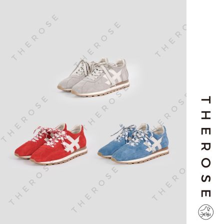 之柔【元气运动鞋】进口胎牛反绒复古舒适休闲鞋百搭时尚女士德训鞋