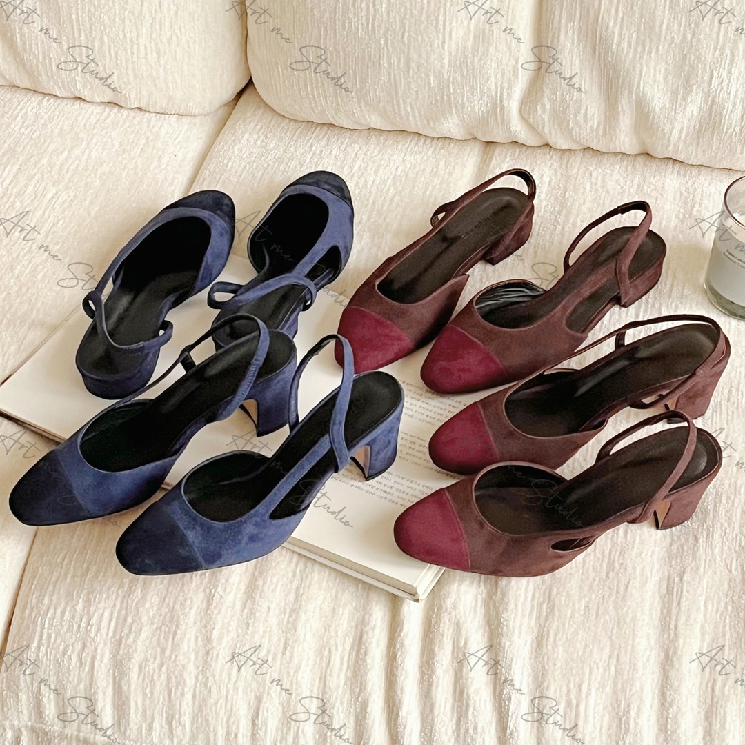 【ART ME】复古撞色玛丽珍性感平底高跟鞋w26012主图