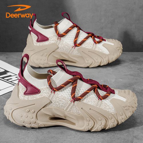 德尔惠飞织网面袜子鞋夏季新透气百搭运动鞋时尚简约镂空减震男鞋主图