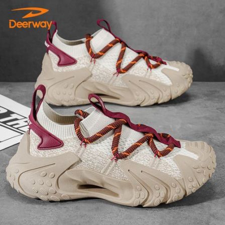 德尔惠飞织网面袜子鞋夏季新透气百搭运动鞋时尚简约镂空减震男鞋