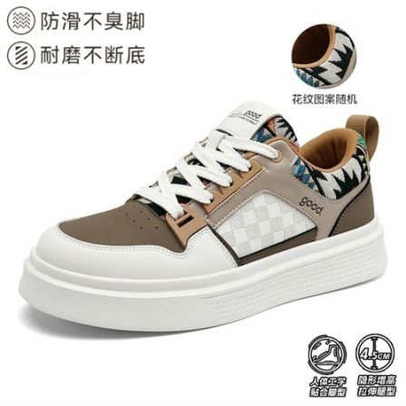 2026四季爆款轻便舒适运动休闲鞋时尚百搭时尚系带秋季男鞋增高