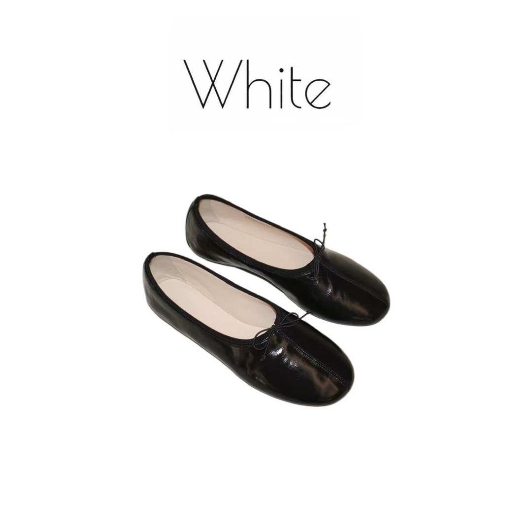 法式软底芭蕾皮鞋 软油牛皮单鞋主图