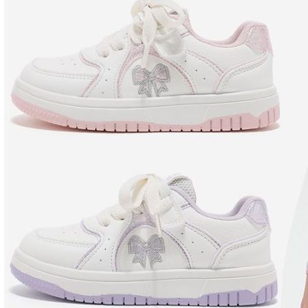 【小菲特专属】女童板鞋透气蝴蝶结小白鞋公主风百搭校园鞋61055ZA